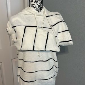 NWOT White birch hooded sweater